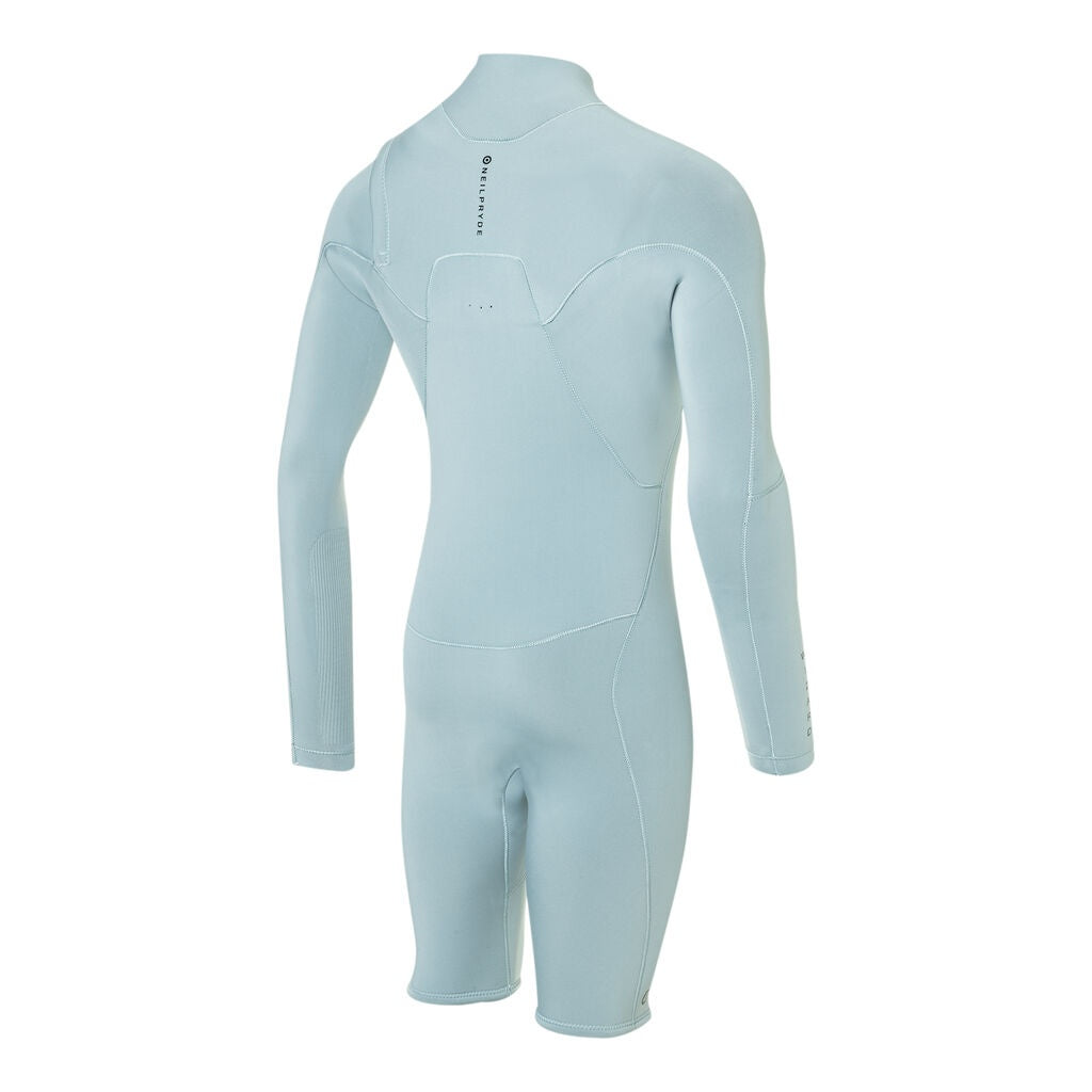 Wizard 3/2 Shorty L/S GBS FZ - C5 Light grey-blue