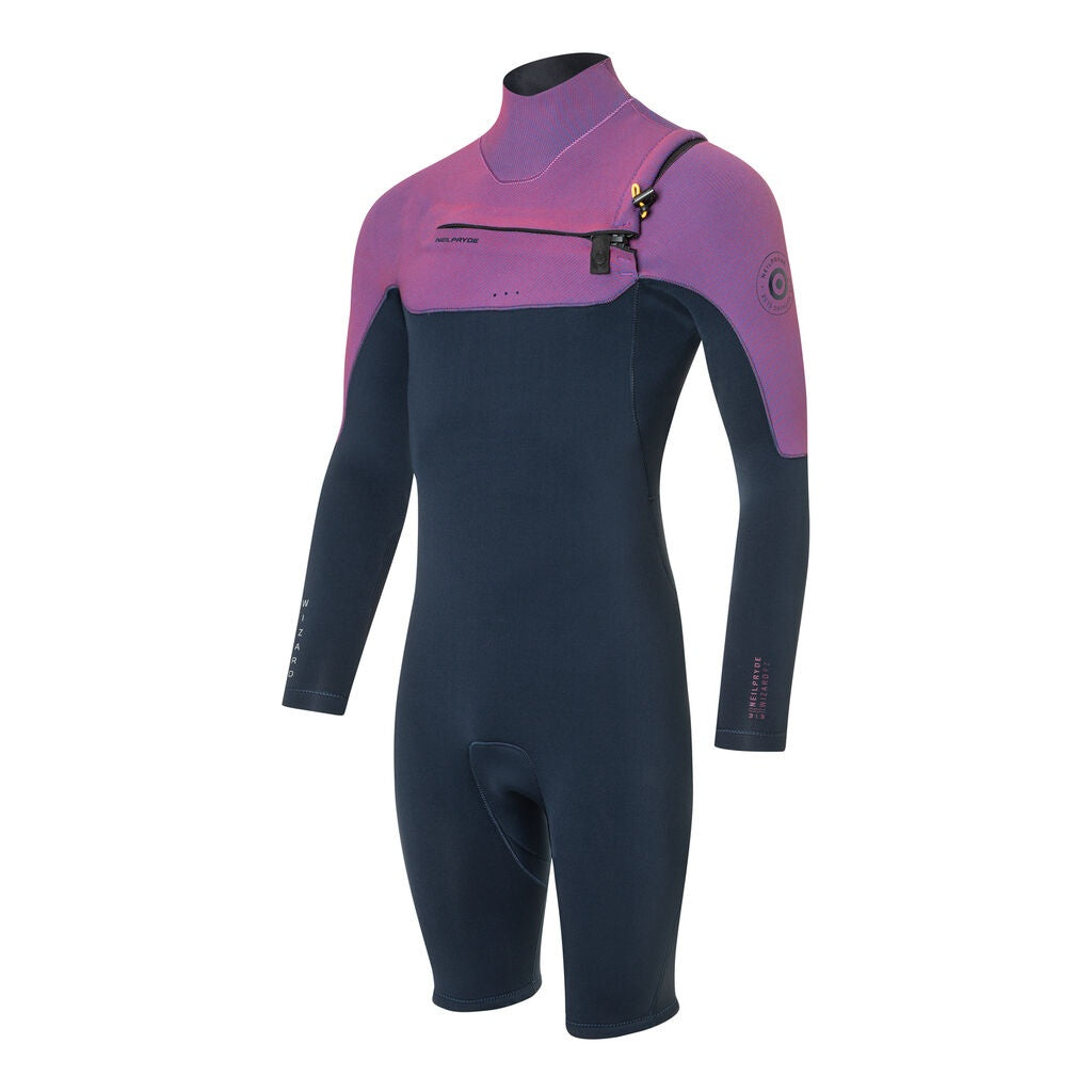 Wizard Prism 3/2 Shorty L/S - C8 Prism Pink/Navy