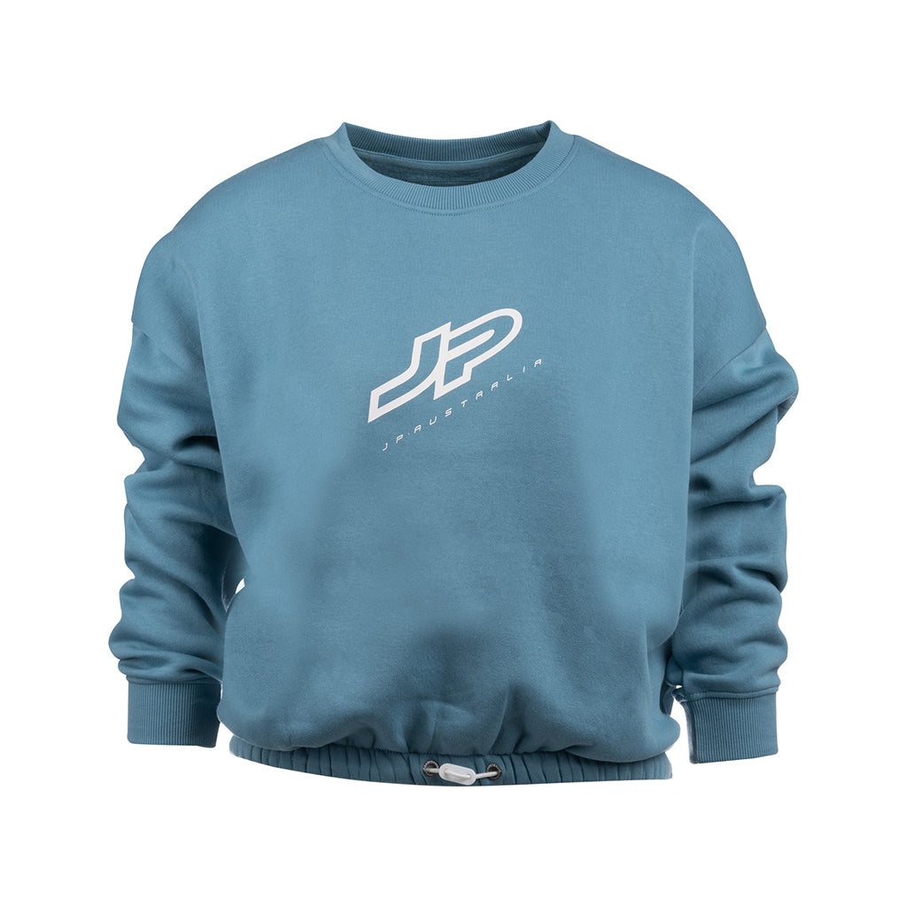 Womens Sweater White / Peacock Blue
