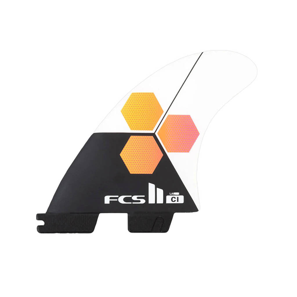 FCS II CI PC Large White Tri Retail Fins