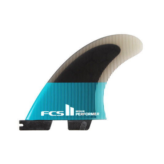 FCS II Performer PC Medium Teal/Black Tri  Fins