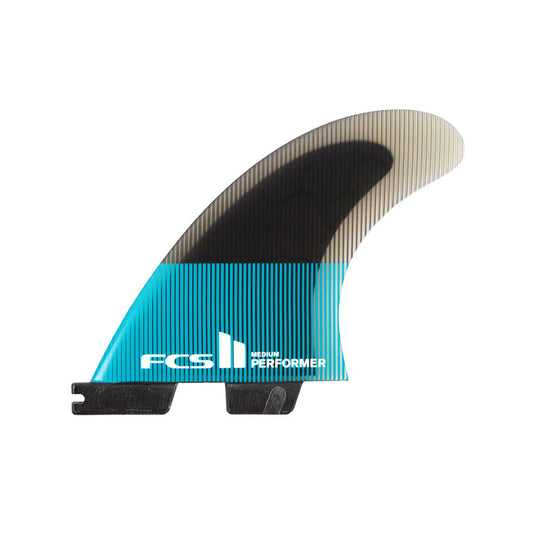 FCS II Performer PC Small Teal/Black Quad  Fins
